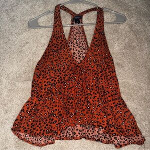 Daytrip | Leopard Print Halter Top | Meduim